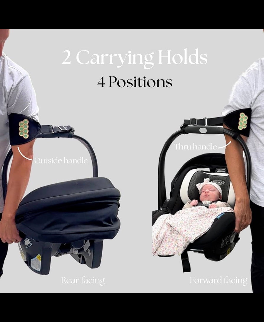 Adjustable Car Seat Carry Strap (Padded Shoulder)